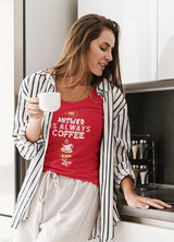 ANSWER IS ALWAYS COFFEE WOMENS' T-SHIRT FOR COFFEE LOVERS