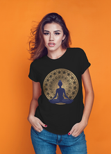 Meditation Padmasan Black Signature Edition T-Shirt Women