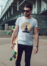 Meditation Padmasan Black White T-Shirts for Men