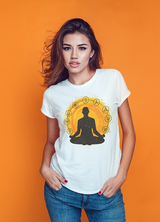 Meditation Lotus White T-Shirts for Women