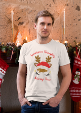 SOMETIMES NAUGHTY ALWAYS NICE MENS' T-SHIRT FOR CHRISTMAS