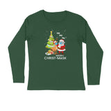 Santa with Christmas Tree Full Sleeve T Shirt for Men