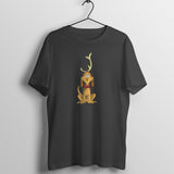 CUTE LOVABLE REINDEER MENS' T-SHIRT FOR CHRISTMAS