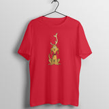 CUTE LOVABLE REINDEER MENS' T-SHIRT FOR CHRISTMAS