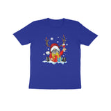 SANTA WITH HORN CHRISTMAS UNISEX T SHIRTS FOR KIDS
