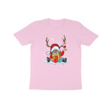SANTA WITH HORN CHRISTMAS UNISEX T SHIRTS FOR KIDS