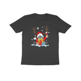 SANTA WITH HORN CHRISTMAS UNISEX T SHIRTS FOR KIDS