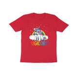 PUGICORN RAINBOW UNISEX T SHIRTS FOR KIDS