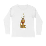 CUTE LOVABLE REINDEER MENS' FULL SLEEVES T-SHIRT FOR CHRISTMAS