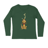 CUTE LOVABLE REINDEER MENS' FULL SLEEVES T-SHIRT FOR CHRISTMAS