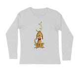 CUTE LOVABLE REINDEER MENS' FULL SLEEVES T-SHIRT FOR CHRISTMAS