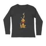 CUTE LOVABLE REINDEER MENS' FULL SLEEVES T-SHIRT FOR CHRISTMAS