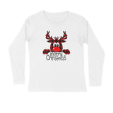 MERRY CHRISTMAS REINDEER MENS' FULL SLEEVES T-SHIRT