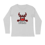 MERRY CHRISTMAS REINDEER MENS' FULL SLEEVES T-SHIRT