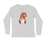 SANTA WITH RED HAT MENS' full sleeves T-SHIRT