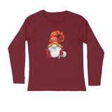 SANTA WITH RED HAT MENS' full sleeves T-SHIRT