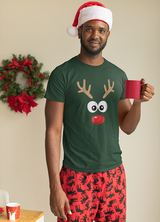 RED NOSE REINDEER MENS' T-SHIRT FOR CHRISTMAS