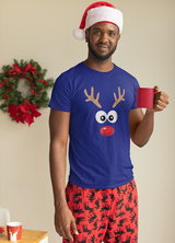 RED NOSE REINDEER MENS' T-SHIRT FOR CHRISTMAS