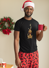 CUTE LOVABLE REINDEER MENS' T-SHIRT FOR CHRISTMAS