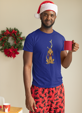 CUTE LOVABLE REINDEER MENS' T-SHIRT FOR CHRISTMAS