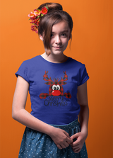 MERRY CHRISTMAS REINDEER UNISEX T SHIRTS FOR KIDS