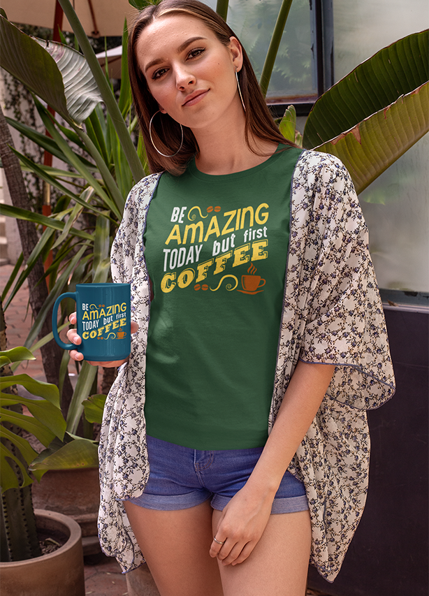 AMAZING COFFEE WOMENS' T-SHIRT FOR COFFEE LOVERS