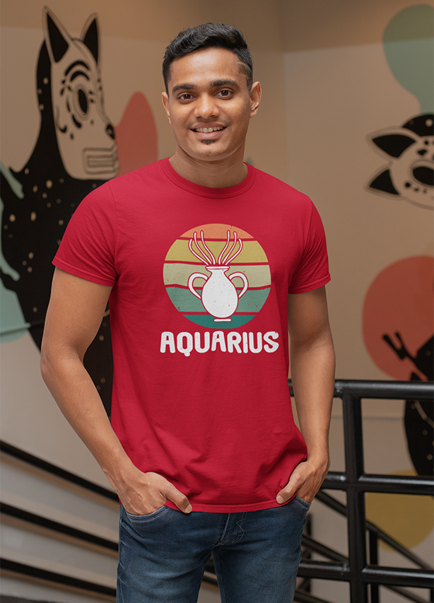 Zodiac - Aquarius T shirt for men