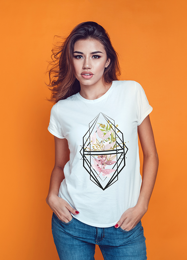 Boho Flower in Shapes  Signature Edition T-shirt for Women