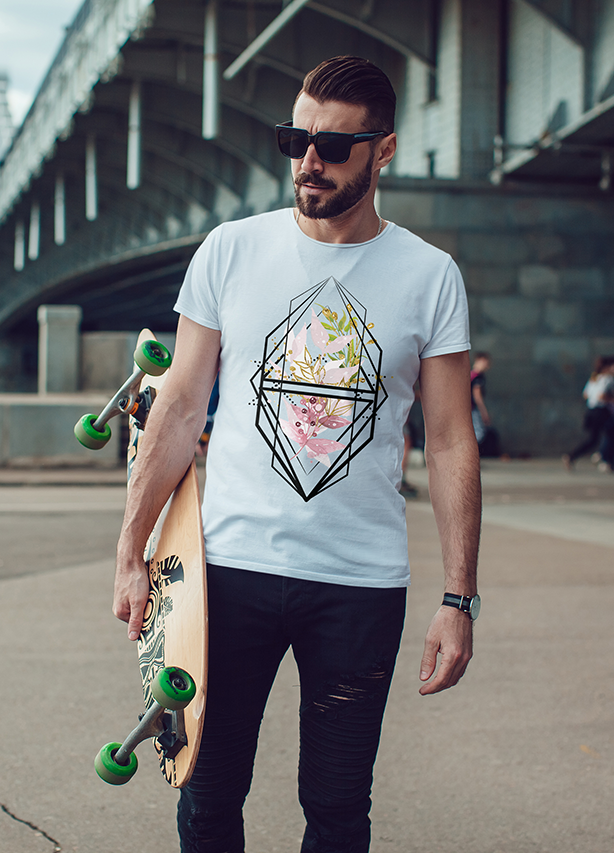 Boho Flower in Shapes  Signature Edition T-shirt for Men