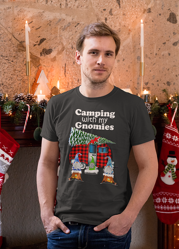 Camping With My Gnomies Mens' T-shirt for Christmas