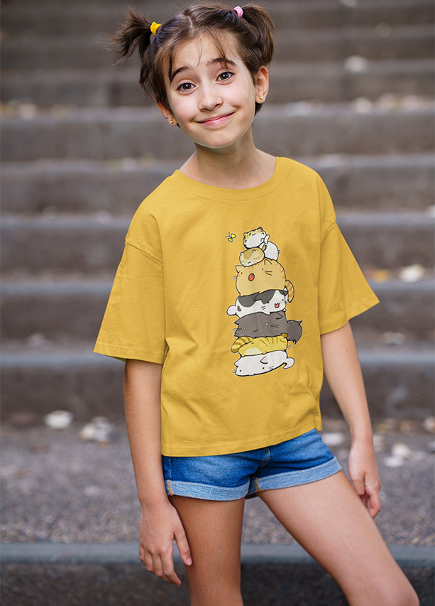 CATS MEOWTAIN UNISEX T SHIRTS FOR KIDS