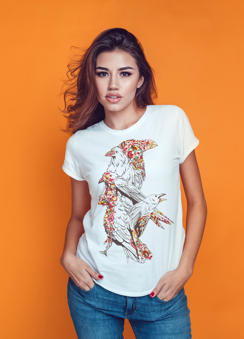 Crows T-shirts design for Women