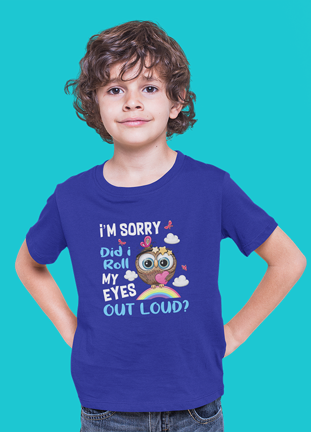 ROLL MY EYESOUT LOUD UNISEX T SHIRTS FOR KIDS