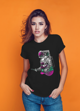 Guitar Astronaut T-shirt Female Black