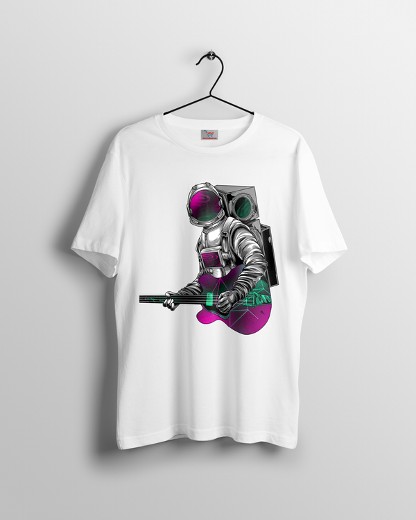 Guitar Astronaut T-shirt  Female White