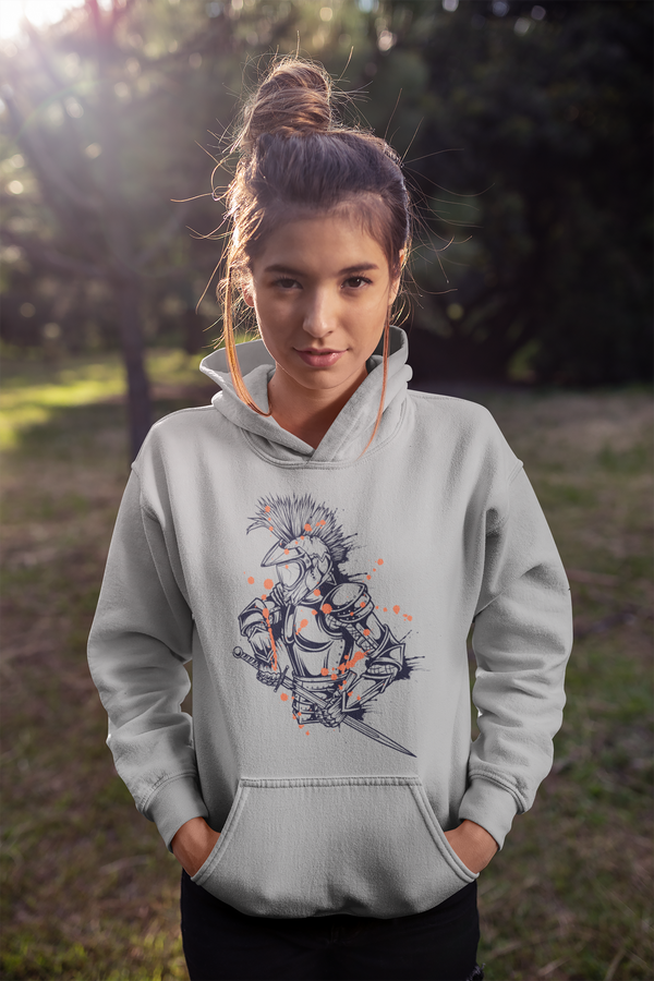 Knight Biker Female Grey Hoodie