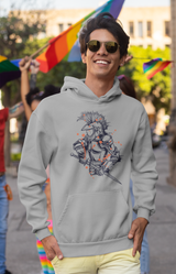 Knight Biker Male Grey Hoodie