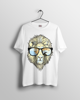 Lion With Glasses T-shirts design for Men White