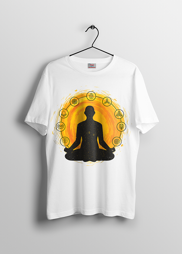 Meditation Lotus White T-Shirts for Women