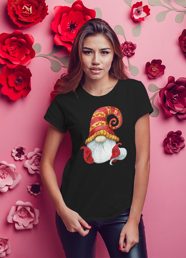 Santa With Red Hat Women's T-shirt for Christmas