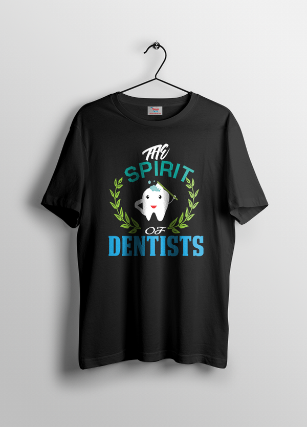 THE SPIRIT OF DENTIST MENS T-SHIRT BLACK