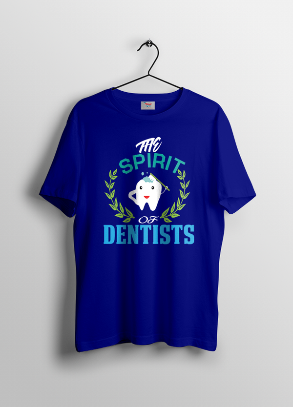 THE SPIRIT OF DENTIST MENS T-SHIRT BLUE