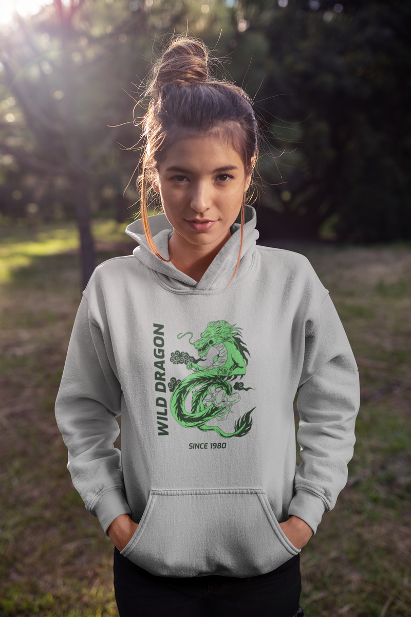 Wild Dragon Female Grey Hoodie