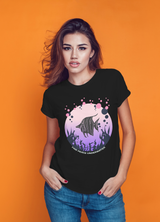 Gray Fish Black T-shirt design for Women