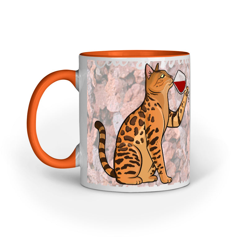 Cats and Wine - Designer Printed Ceramic Coffee/ Tea/ Milk Mug