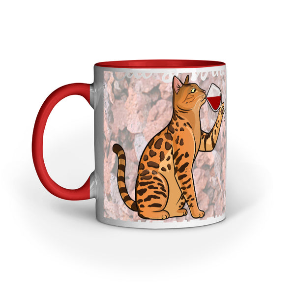 Cats and Wine - Designer Printed Ceramic Coffee/ Tea/ Milk Mug