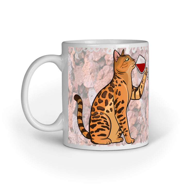 Cats and Wine - Designer Printed Ceramic Coffee/ Tea/ Milk Mug