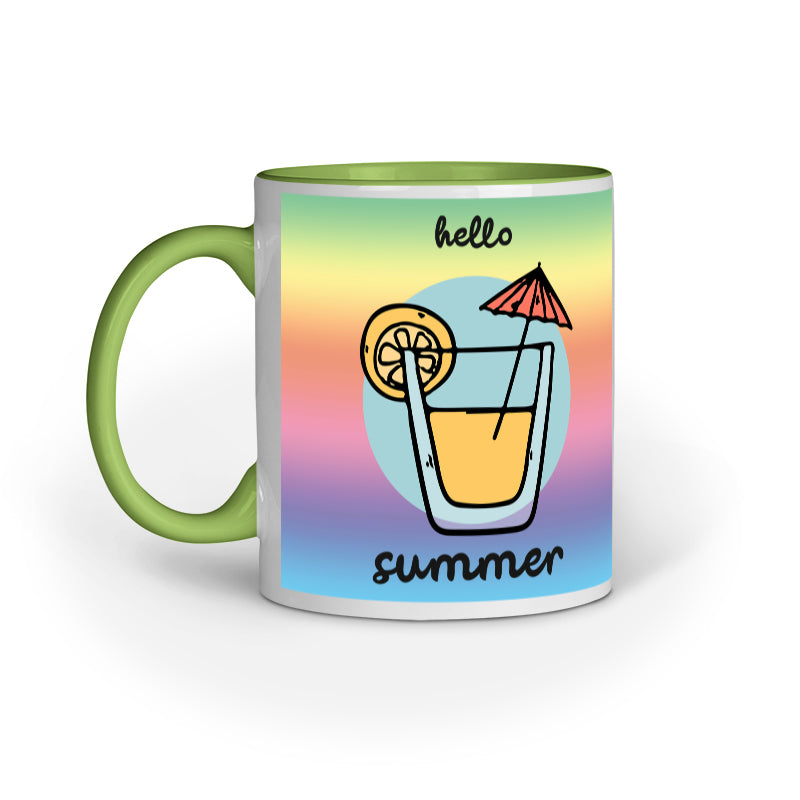 Hello Summer -Designer Printed Ceramic Coffee/ Tea/ Milk Mug