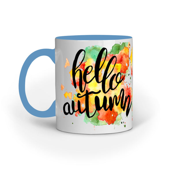 Hello Autumn - Designer Printed Ceramic Coffee/ Tea/ Milk Mug
