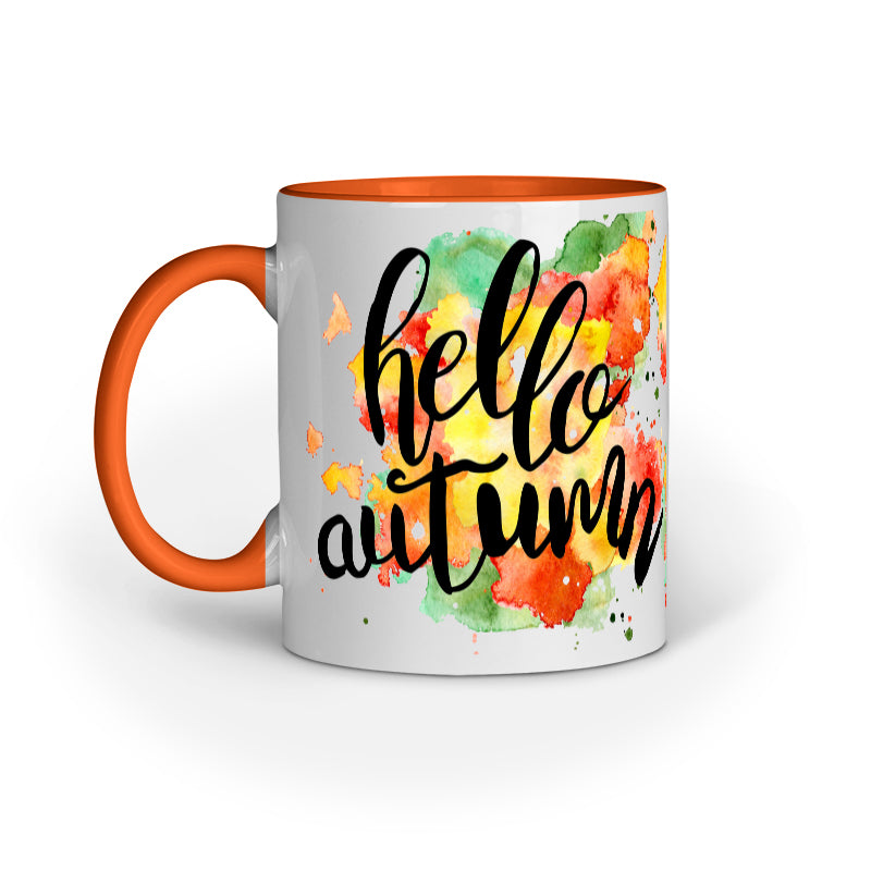 Hello Autumn - Designer Printed Ceramic Coffee/ Tea/ Milk Mug